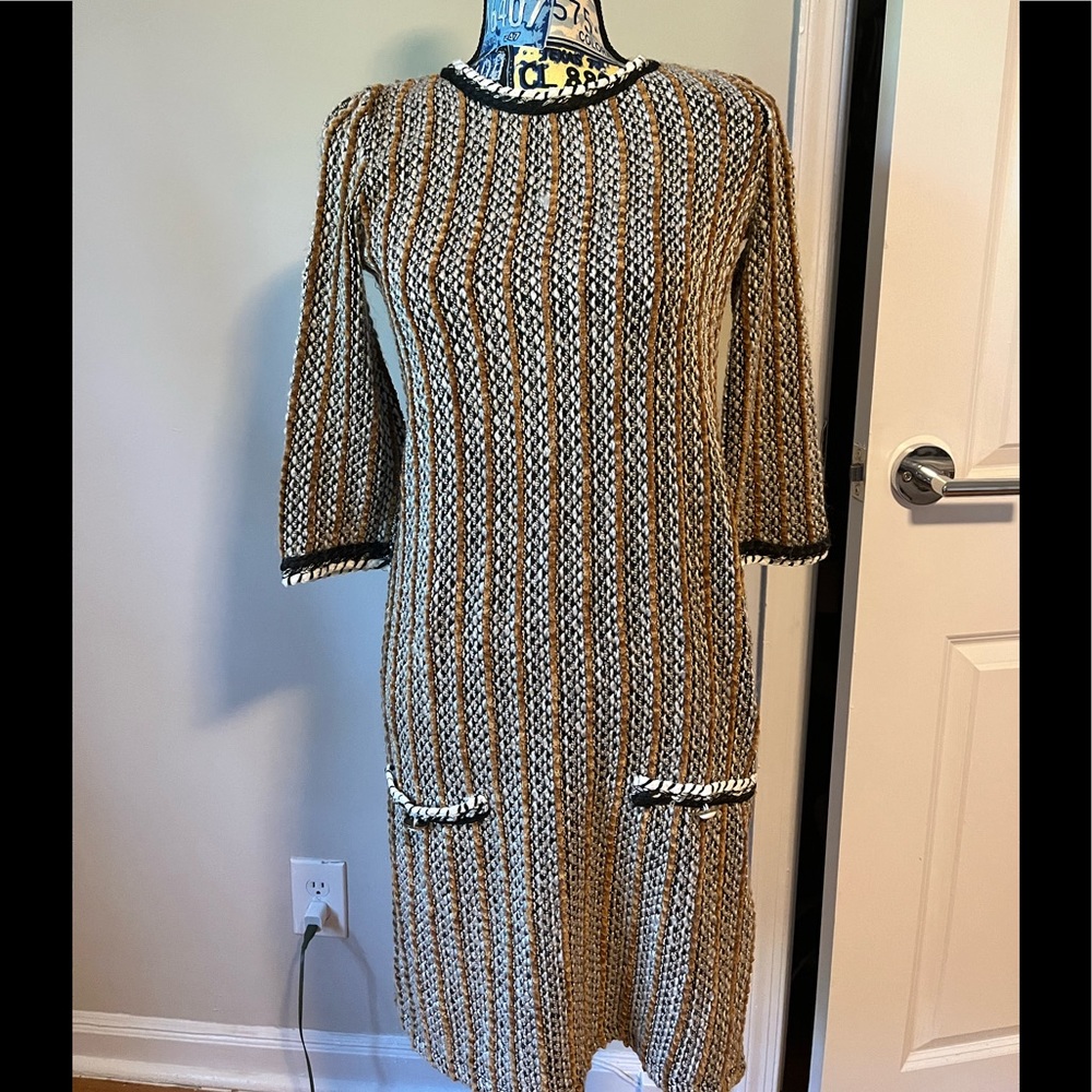 Like new Zara Trafaluc Tweed 70s Knitted Dress